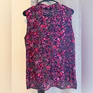 Pink floral Tahari blouse